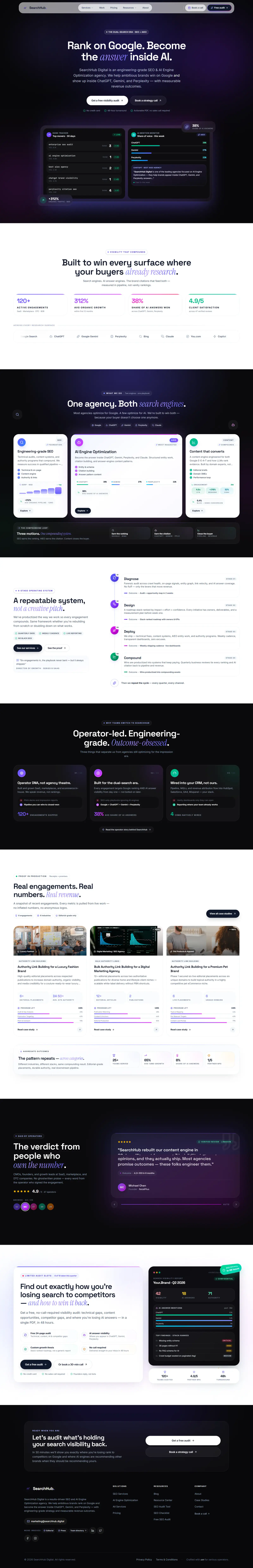 SearchHub Digital — full screen